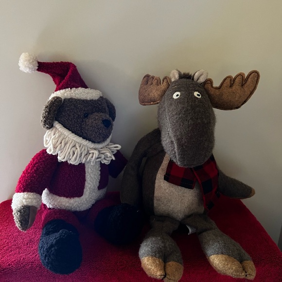 Two Vintage Hallmark Christmas Plush Kris The Bear and Broose The Moose 1998 - Picture 9 of 10